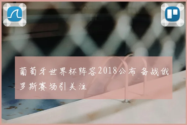 葡萄牙世界杯阵容2018公布 备战俄罗斯赛场引关注