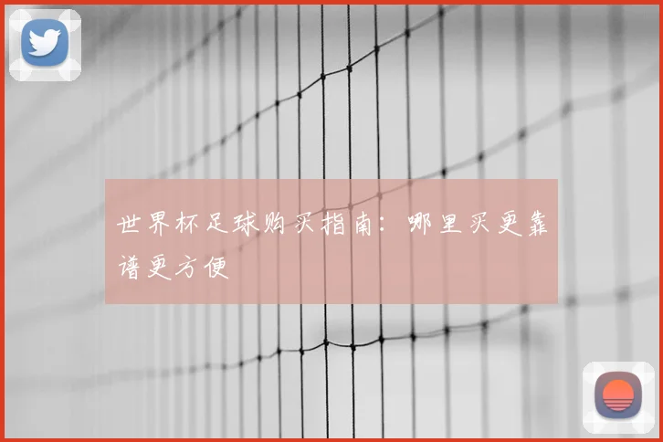 世界杯足球购买指南：哪里买更靠谱更方便